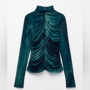 Zara Printed Tulle Top XL